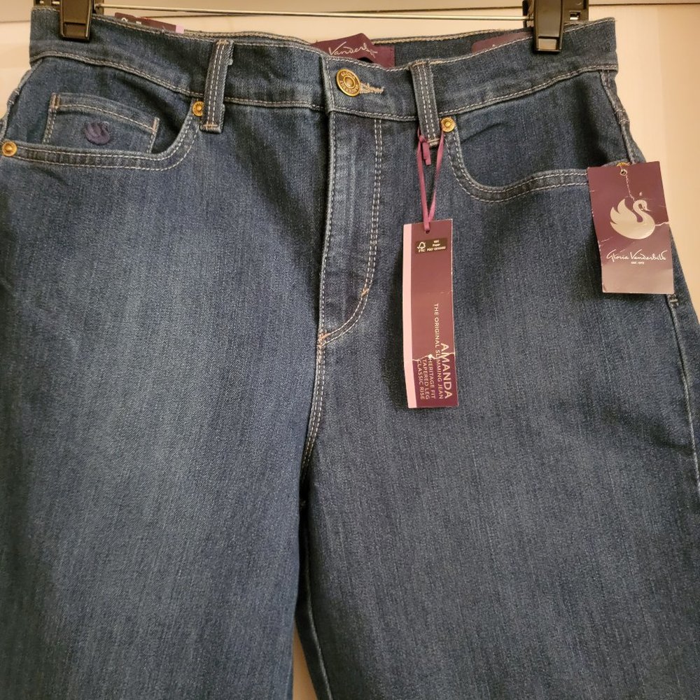 Gloria Vanderbild Amanda Jeans, Blue, Size 8, NWT